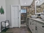 Primary Bathroom with Walk-in Shower & Dual Sinks